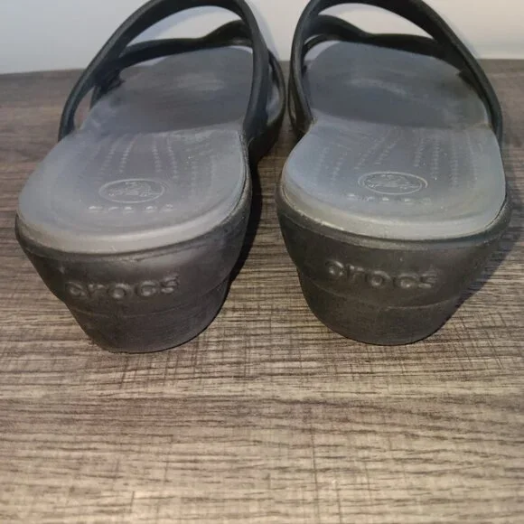 Crocs Bundle 8W Lot Sandals Brown Black - Picture 9 of 10